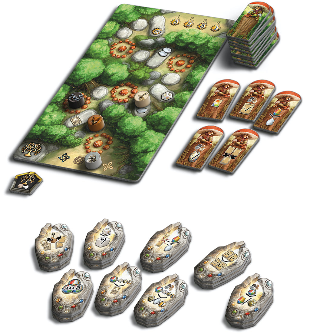 Graphic of setup of Rune Stones - Expansion 2